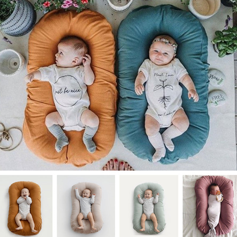 Babynest für Neugeborene – gepolstertes Kuschelnest, ca. 45 × 75 cm