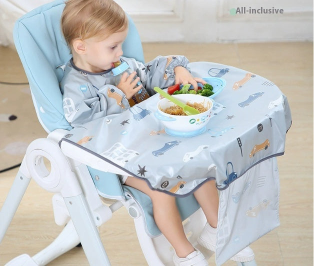 Baby long-sleeve bib – water-repellent feeding smock