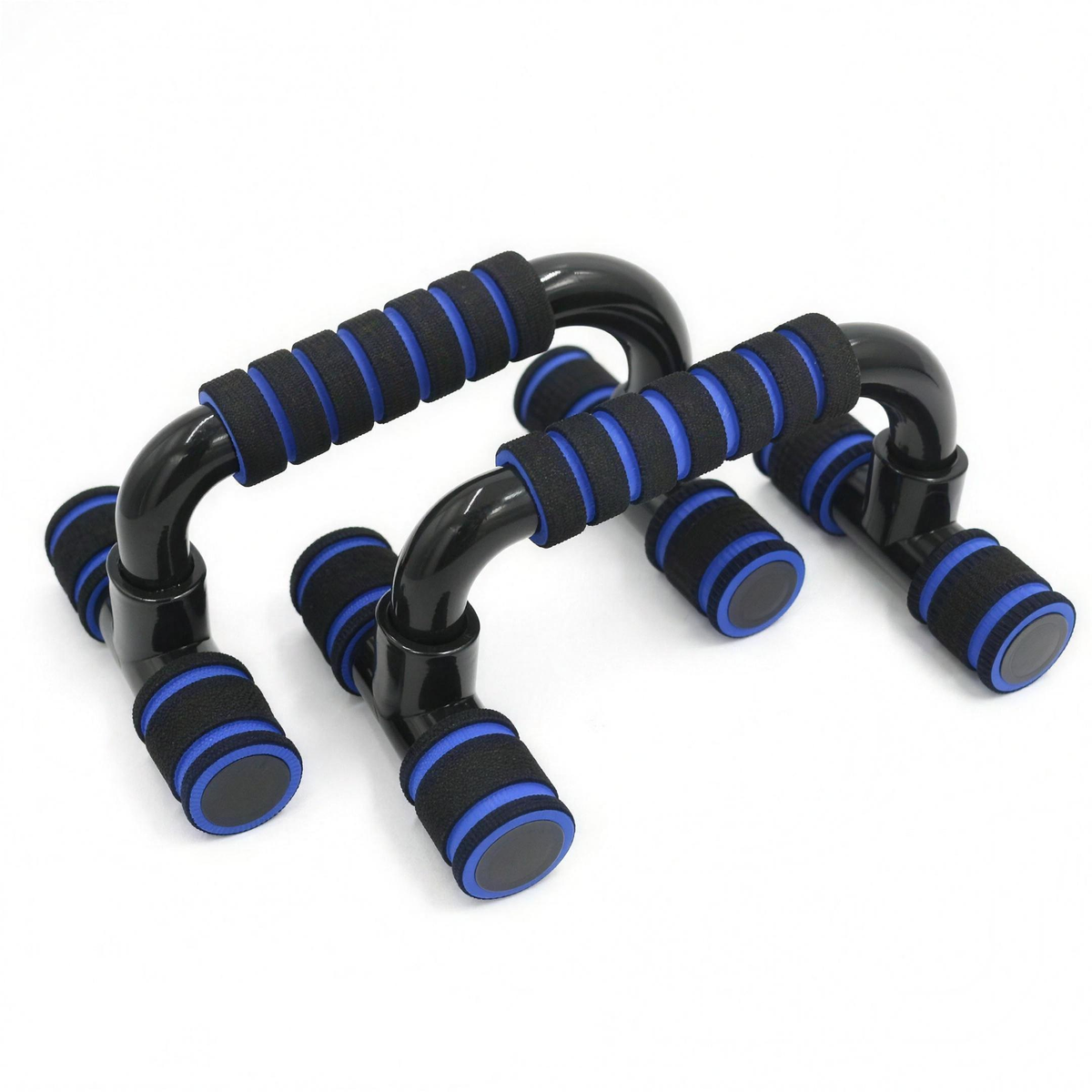 Liegestuetzgriffe in Schwarz und Blau, Paar